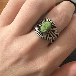 Navajo Russell Sam Sonoran Sterling Silver Ring